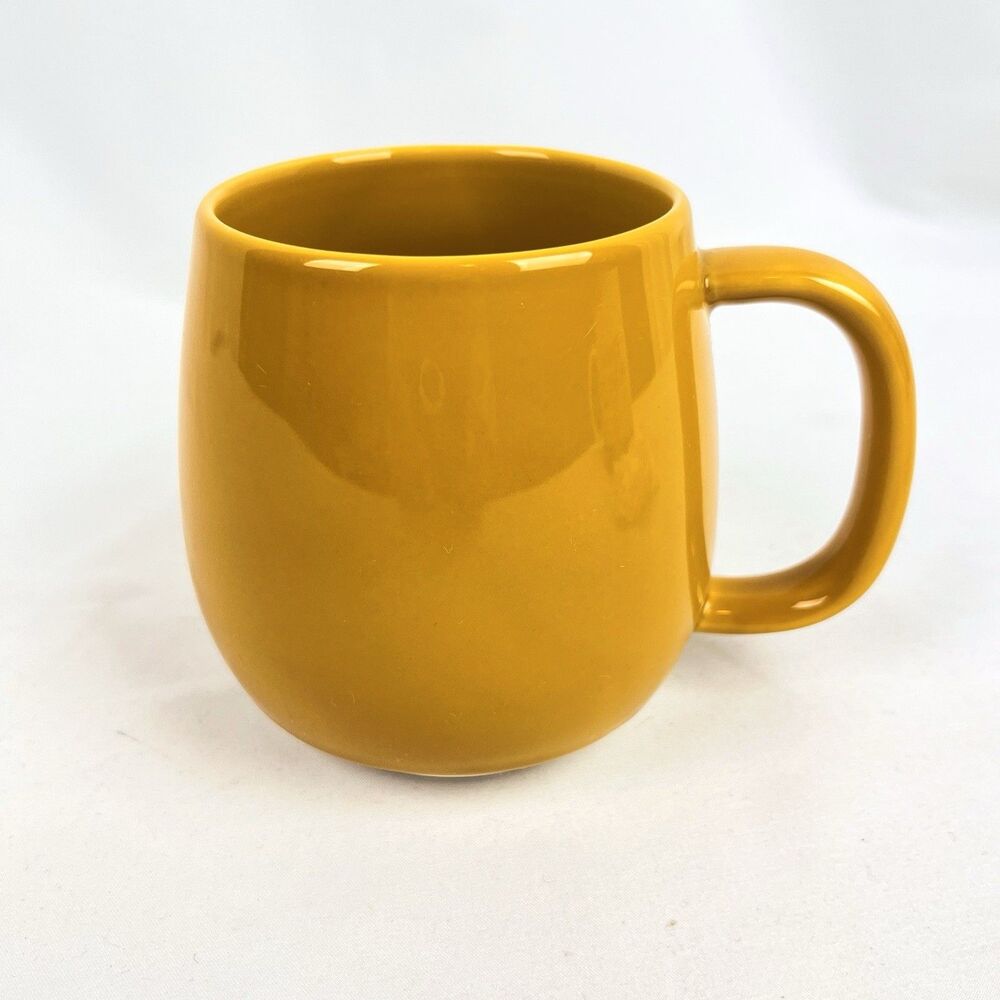 Danica Heirloom Mustard Yellow Ceramic Coffee Mug Rustic Farmhouse Stoneware